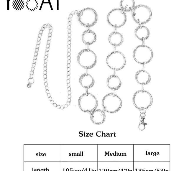 Chain Belts Waist Belt Links for Women Metal
